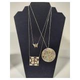 925/Sterling Chains w/Abalone Pendants