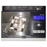 925/Sterling Chains w/Abalone Pendants