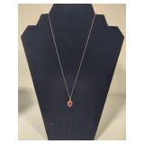 925/Sterling Chains w/Stone Pendants