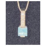 925/Sterling Chains w/Stone Pendants