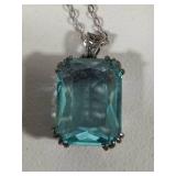 925/Sterling Chains w/Stone Pendants