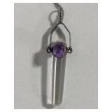 925/Sterling Chains w/Stone Pendants