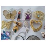 Large Lot of Assorted Costume Brooches