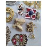 Large Lot of Assorted Costume Brooches