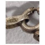 925 Sterling & Citrine Pendant w/925 Stamped Necklace