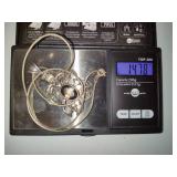 925 Sterling & Citrine Pendant w/925 Stamped Necklace