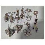 Lot of Sterling/925 Earrings & Ear Cuff