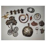 Lot of Sterling/925 Pins/Brooches/Pendants