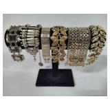 Lot of Vintage Style Gold Tone Bracelets