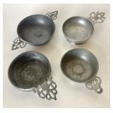Group of Antique and Vintage Pewter Porringers