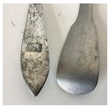 Group of Antique Pewter Spoons + Vintage Ladle