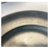 Group of 3 Antique German Pewter Plates