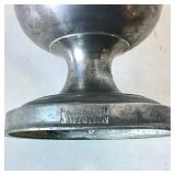 Pair of Antique French Pewter Oil Lamp Bases