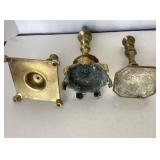 Trio of Antique & Vintage Brass Candlesticks #1