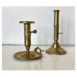 Pair of Antique Brass Chambersticks #2