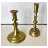 Pair of Antique Brass Candlesticks #1