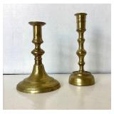 Pair of Antique Brass Candlesticks #1