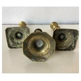 Trio of Antique and Vintage Brass Candlesticks #3