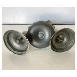 Trio of Vintage Pewter Candlesticks