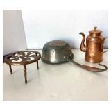 Trio of Antique Copper Items