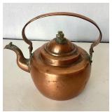 Small Antique Scandinavian Copper Teapot