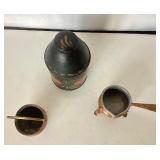 Group of Antique and Vintage Copper and Tole Vessels