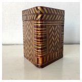 Vintage Elaborately Inlaid Triangular Box