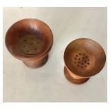Pair of Antique Treen "Pounce Pots" ( Sanders )