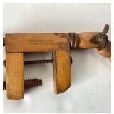 Antique Wooden Crimping Board + Embroidery Hoop Clamp