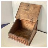 Antique Inlaid Slide Lid Desk Box
