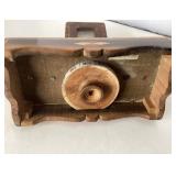 Antique Inlaid Wooden Desk Calendar