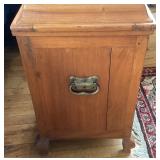 Petite Antique Oak Icebox