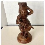 Carved Wooden Black Forest Style Lamp Base