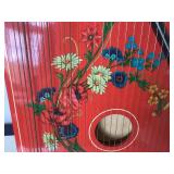 Vintage Hand Painted Jubeltone Zither Harp