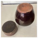 Trio of Assorted Antique Redware