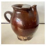 Pair of Antique Rockingham Pitchers