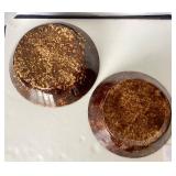 Pair of Antique Rockingham Milk Bowls