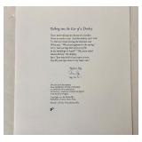 Folio of 4 Robert Bly Poetry Broadsides: "Talking Into the Ear of a Donkey"
