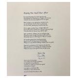 Folio of 4 Robert Bly Poetry Broadsides: "Talking Into the Ear of a Donkey"