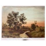 Pair of Unframed Antique Paintings