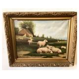 Antique Scandinavian Pastoral painting