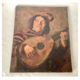 Antique "Troubadour" Painting