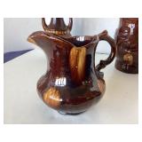 Trio of Bennington Style Pottery Vessels