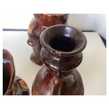 Trio of Bennington Style Pottery Vessels