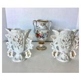 Trio of Antique French Vases / Urns
