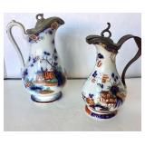 Pair of Antique Imari Ware Pitchers