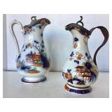 Pair of Antique Imari Ware Pitchers