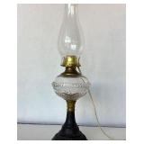 Antique Electrified Oil Lamp