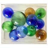 Group of Vintage Colorful Blown Glass Floats #1