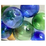 Group of Vintage Colorful Blown Glass Floats #1